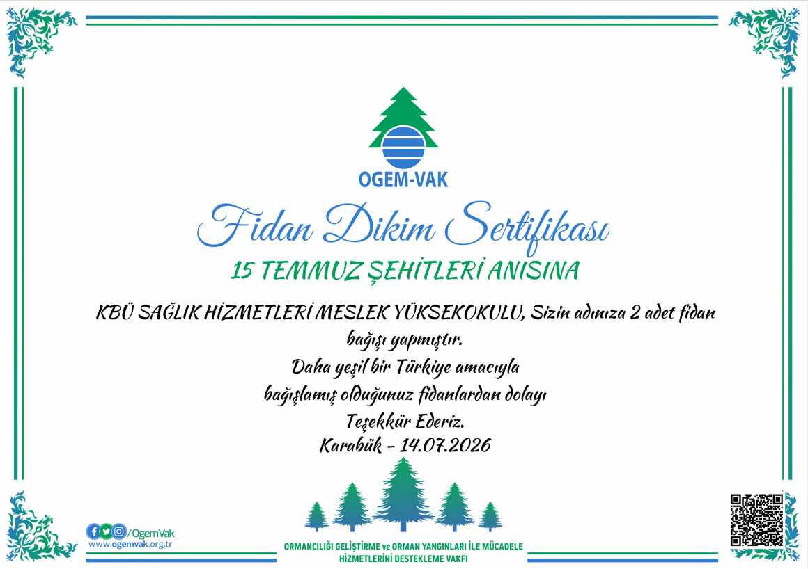 15 Temmuz Sertifika